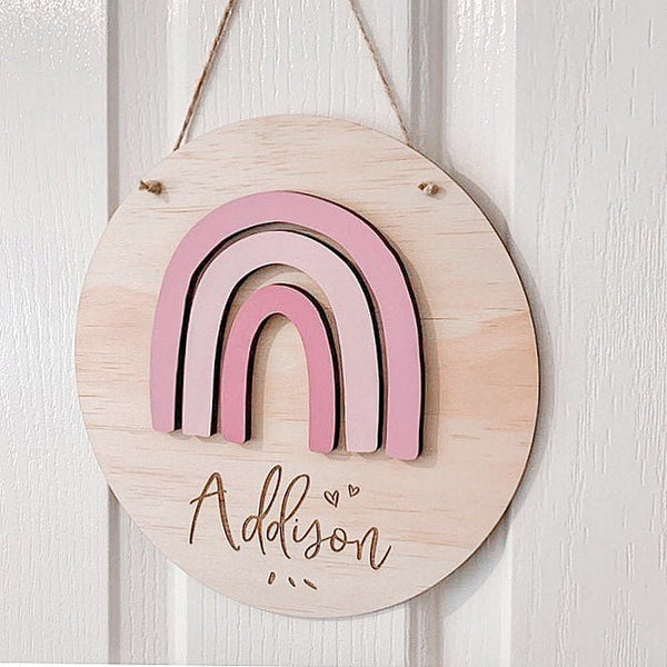 3D Rainbow Plaque - ShartrueseNursery Decor