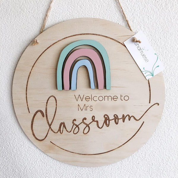 3D Rainbow Teacher Plaque - ShartrueseTeacher Gift