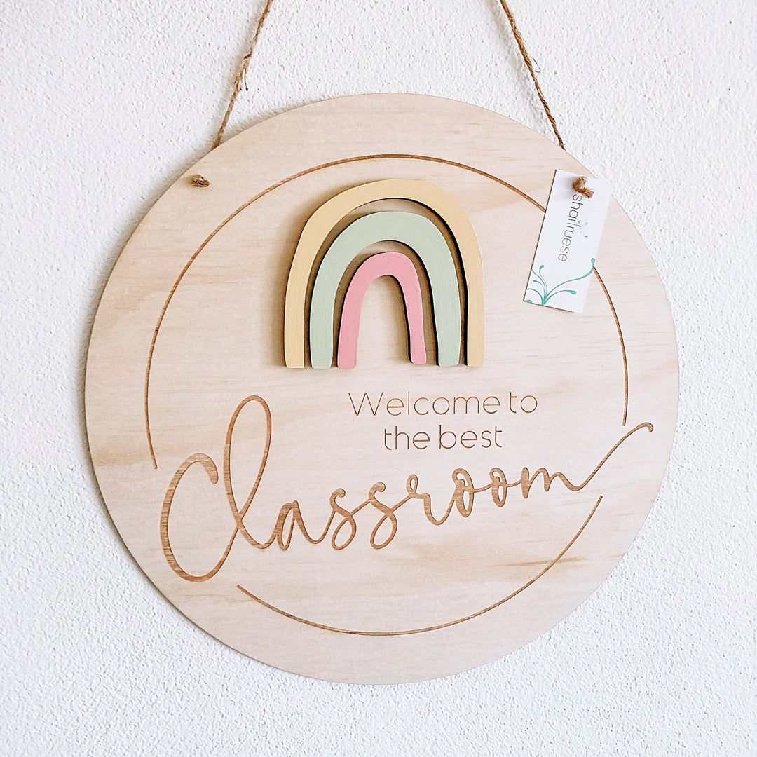 3D Rainbow Teacher Plaque - ShartrueseTeacher Gift