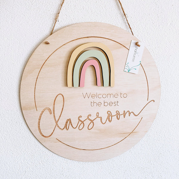 3D Rainbow Teacher Plaque - ShartrueseTeacher Gift