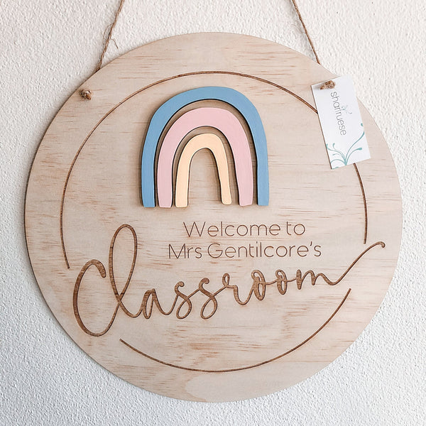 3D Rainbow Teacher Plaque - ShartrueseTeacher Gift