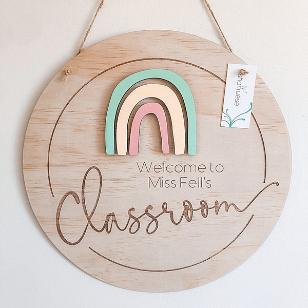 3D Rainbow Teacher Plaque - ShartrueseTeacher Gift