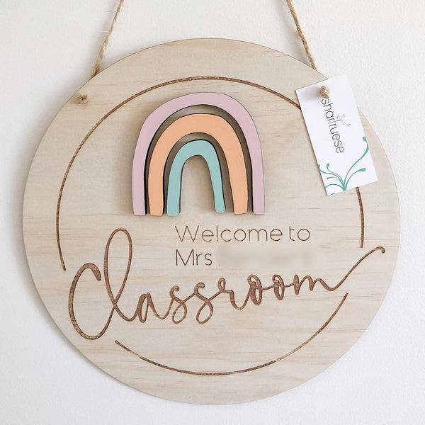 3D Rainbow Teacher Plaque - ShartrueseTeacher Gift