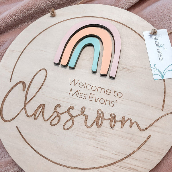 3D Rainbow Teacher Plaque - ShartrueseTeacher Gift