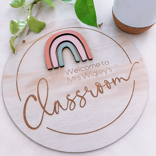 3D Rainbow Teacher Plaque - ShartrueseTeacher Gift