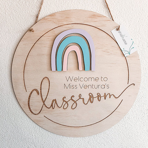 3D Rainbow Teacher Plaque - ShartrueseTeacher Gift