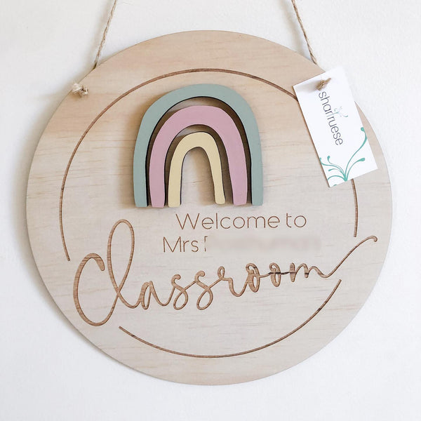 3D Rainbow Teacher Plaque - ShartrueseTeacher Gift