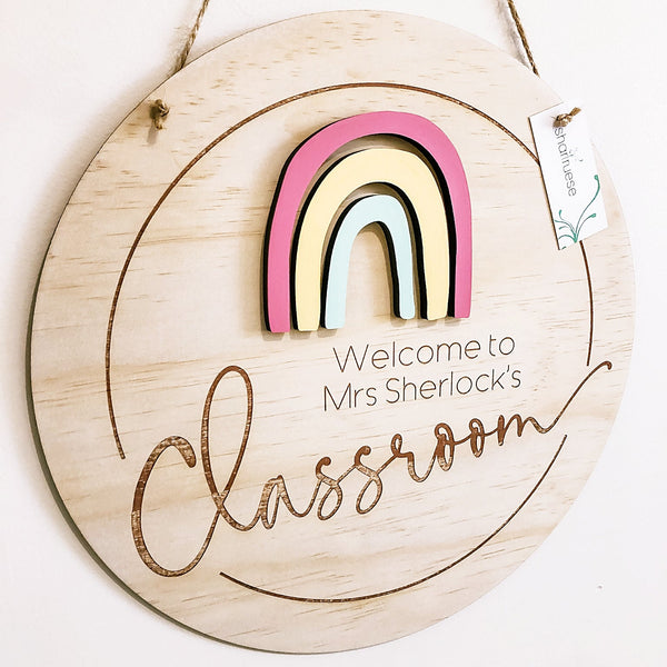 3D Rainbow Teacher Plaque - ShartrueseTeacher Gift