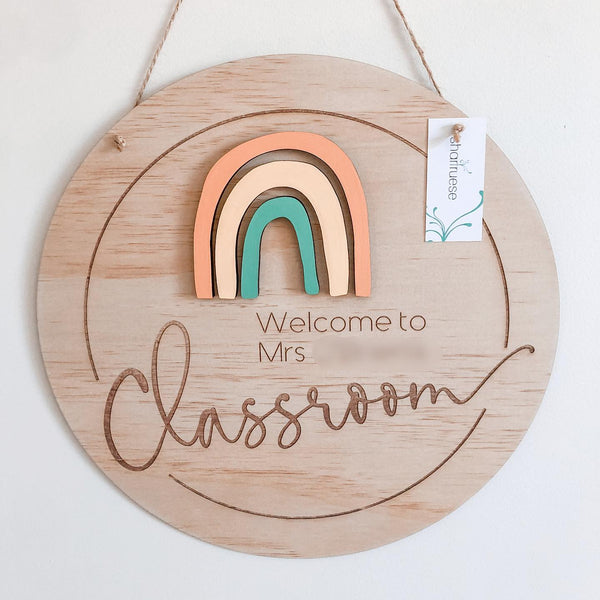 3D Rainbow Teacher Plaque - ShartrueseTeacher Gift