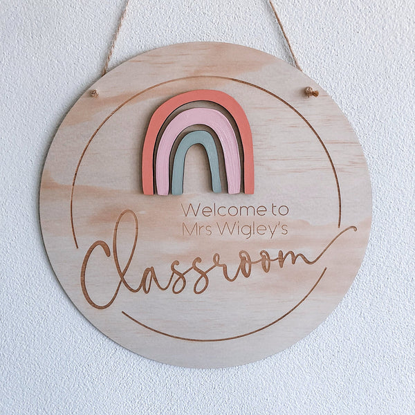 3D Rainbow Teacher Plaque - ShartrueseTeacher Gift