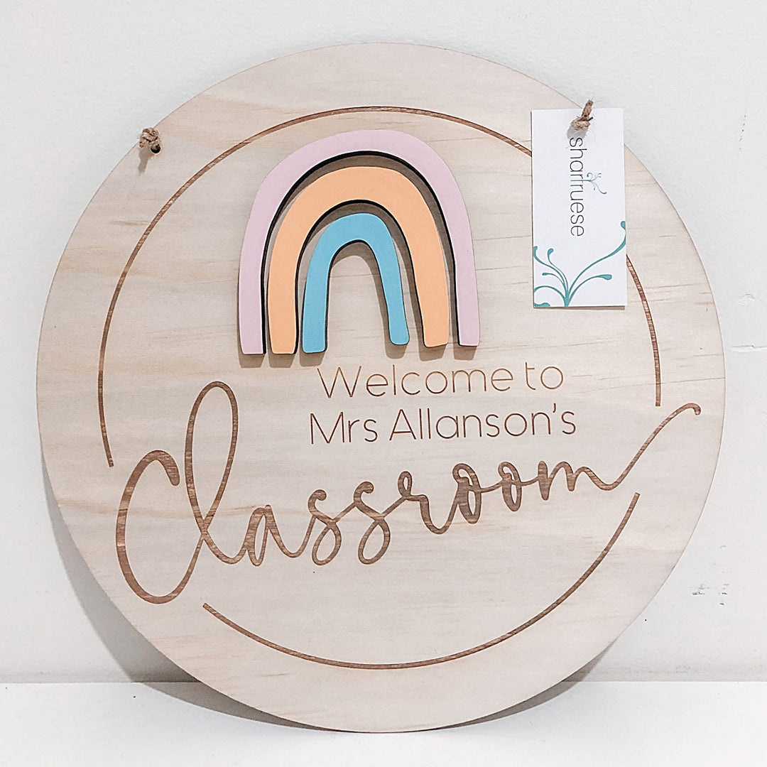 3D Rainbow Teacher Plaque - ShartrueseTeacher Gift