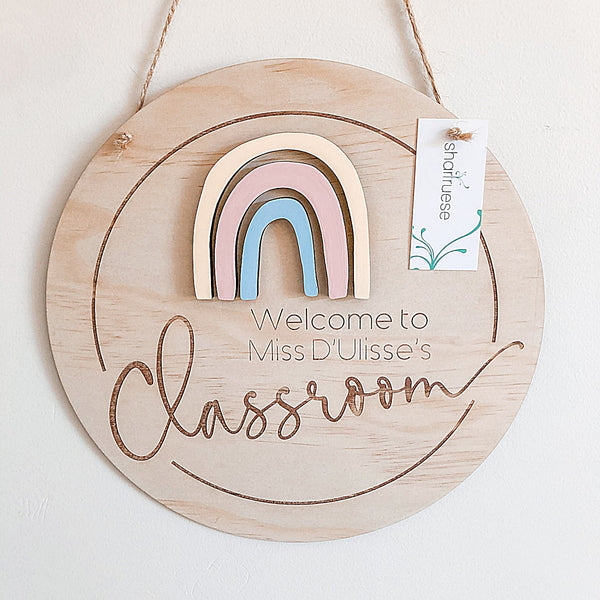3D Rainbow Teacher Plaque - ShartrueseTeacher Gift