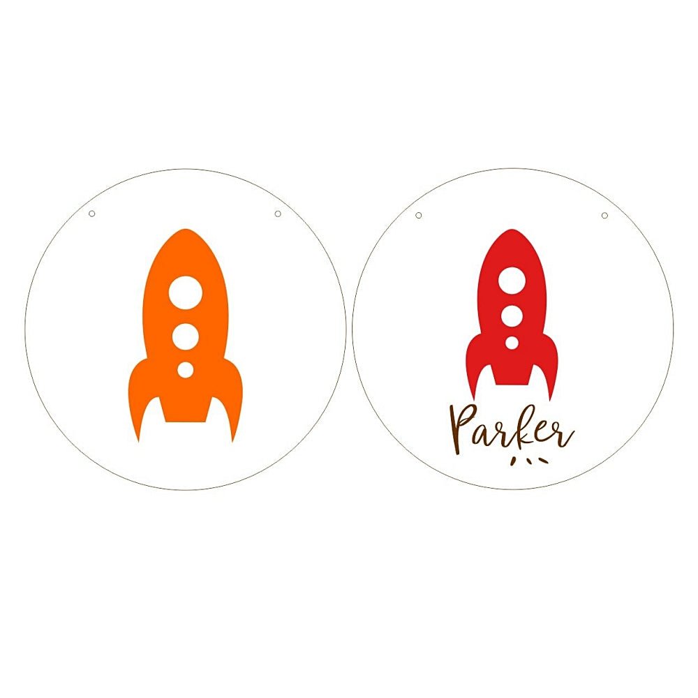 3D Rocket Plaque - ShartrueseNursery Decor