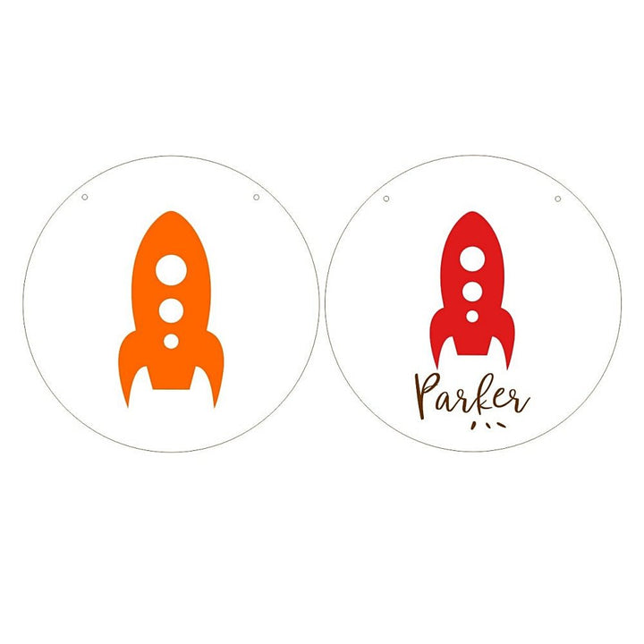 3D Rocket Plaque - ShartrueseNursery Decor