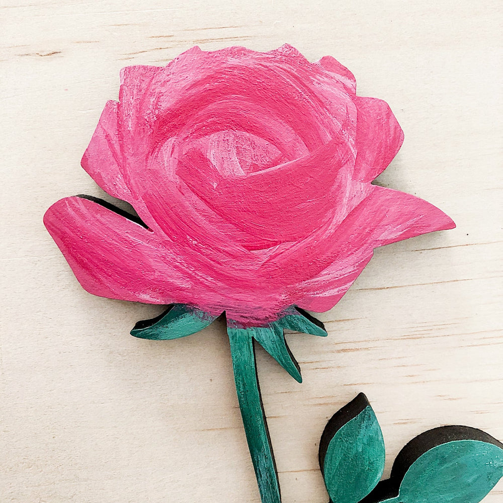 3D Rose Plaque - ShartrueseWall Decor; Wall Plaque; Nursery Decor, Kids Room, Wooden Decor