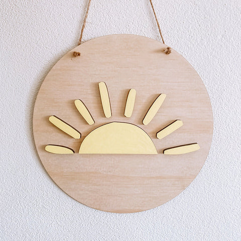 3D Sunrise Plaque - ShartrueseNursery Decor