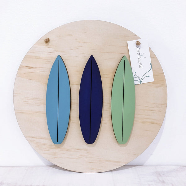 3D Surfboards Plaque - ShartrueseNursery Decor