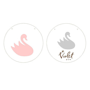 3D Swan Plaque - ShartrueseNursery Decor