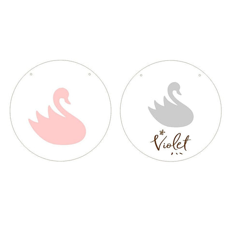 3D Swan Plaque - ShartrueseNursery Decor