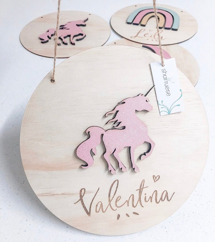 3D Unicorn Plaque - ShartrueseNursery Decor