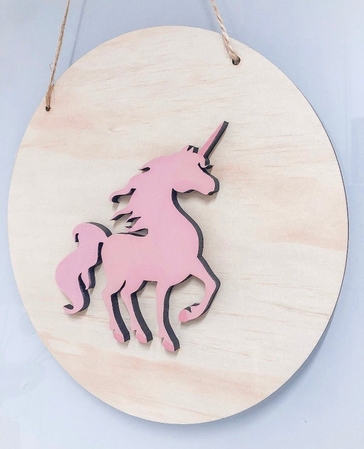3D Unicorn Plaque - ShartrueseNursery Decor