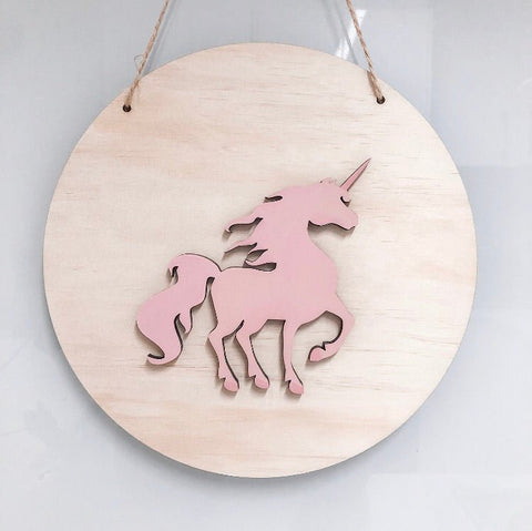 3D Unicorn Plaque - ShartrueseNursery Decor