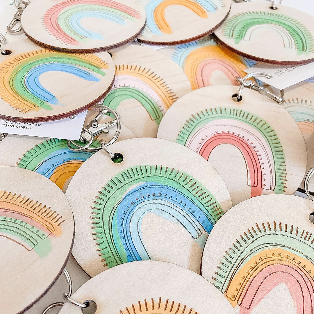 3mm Rainbow Bag Tags - ShartrueseSchool Bag Tag