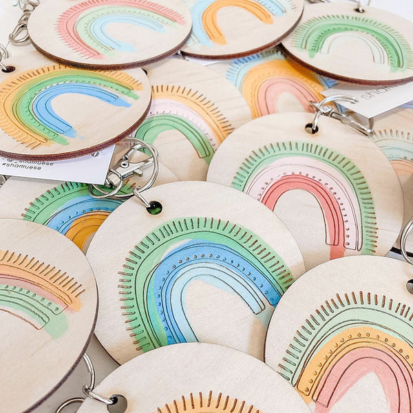 3mm Rainbow Bag Tags - ShartrueseSchool Bag Tag