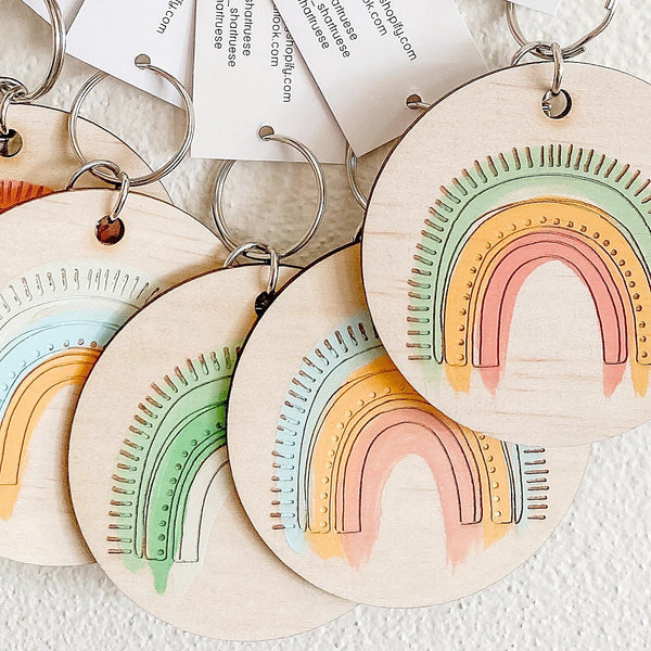 3mm Rainbow Bag Tags - ShartrueseSchool Bag Tag