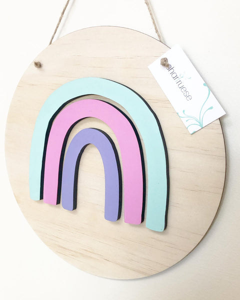 3D Rainbow Plaque - Shartruese