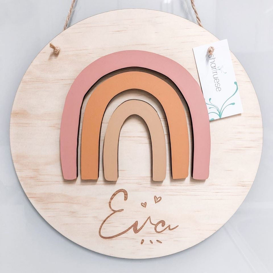 3D Rainbow Plaque - Shartruese