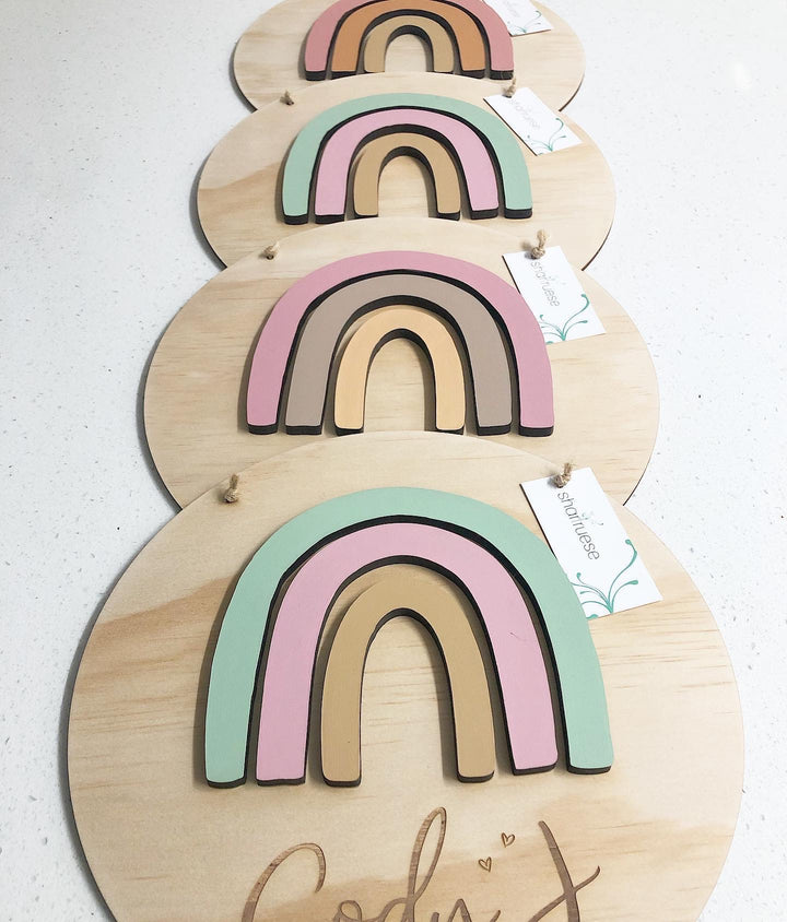3D Rainbow Plaque - Shartruese