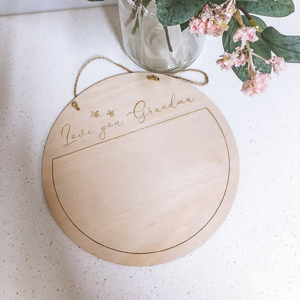 Mother's Day Handprint/Drawing Plaque - Shartruese