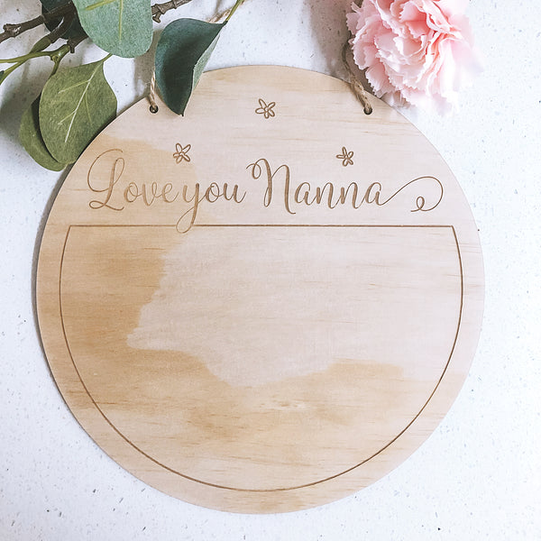 Mother's Day Handprint/Drawing Plaque - Shartruese