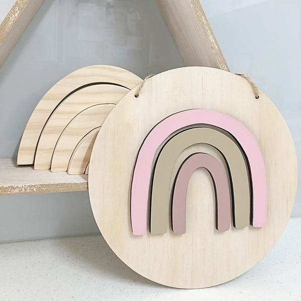 3D Rainbow Plaque - Shartruese