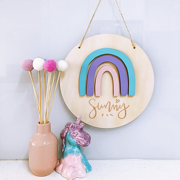 3D Rainbow Plaque - Shartruese