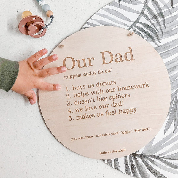 About Dad Plaque - Shartruese