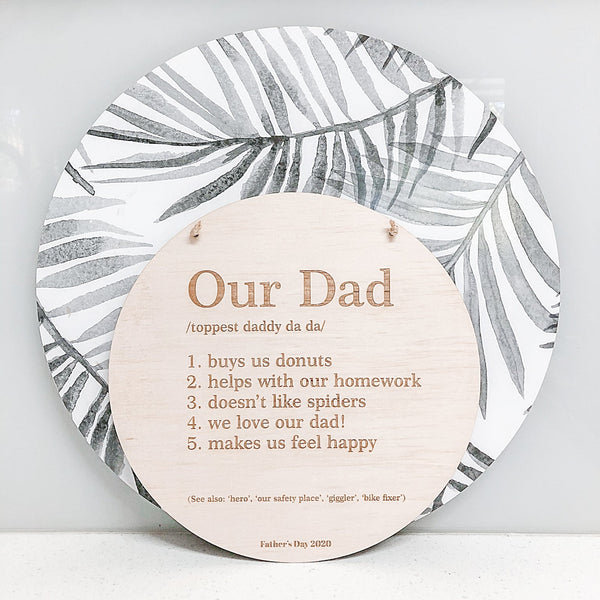 About Dad Plaque - Shartruese