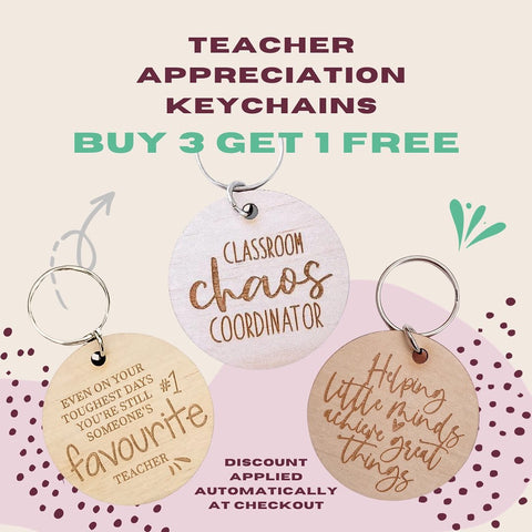 Appreciation Keychains - ShartrueseTeacher Gift