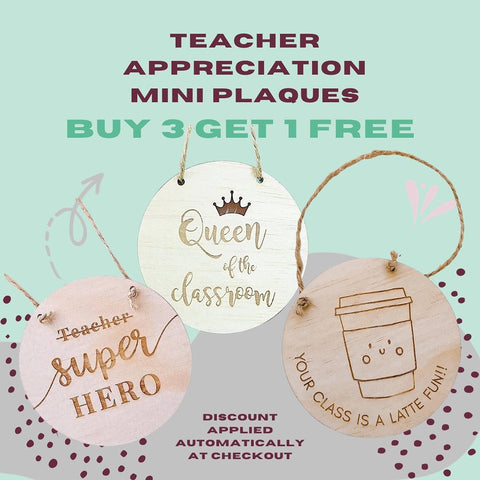 Appreciation Mini Plaques - ShartrueseTeacher Gift