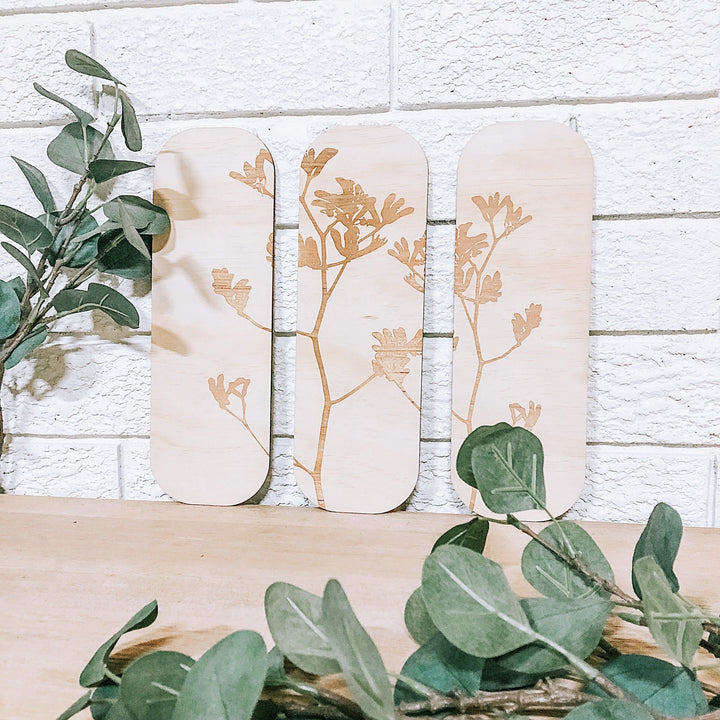 Australiana Shelf Accents - ShartrueseWall Decor; Wall Plaque; Nursery Decor, Kids Room, Wooden Decor