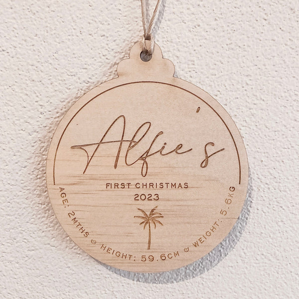 Baby's first Christmas Bauble/Disc - ShartrueseBaby Milestones