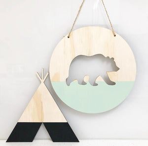 Bear Wall Plaque - ShartrueseNursery Decor