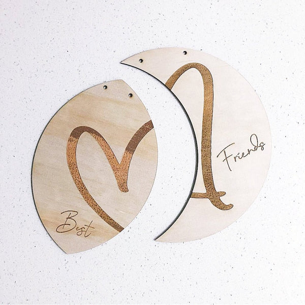 Best Friends Collection - ShartrueseWall Decor; Wall Plaque; Nursery Decor, Kids Room, Wooden Decor