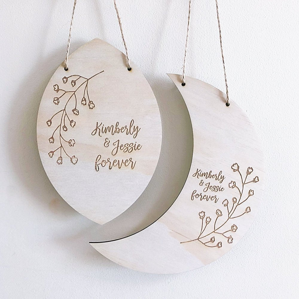 Best Friends Collection - ShartrueseWall Decor; Wall Plaque; Nursery Decor, Kids Room, Wooden Decor