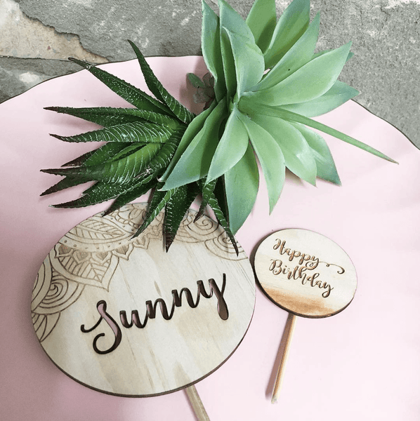 Boho Cake Topper - ShartrueseCake Topper