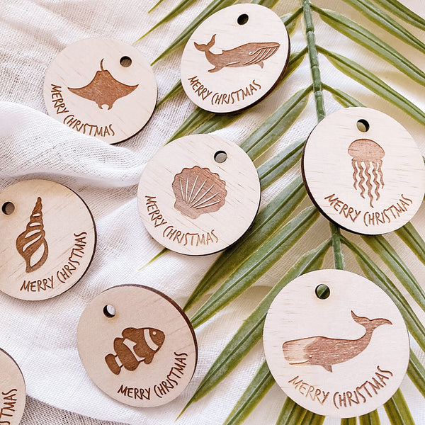 Coastal Christmas Gift Tags - ShartrueseGift Tags