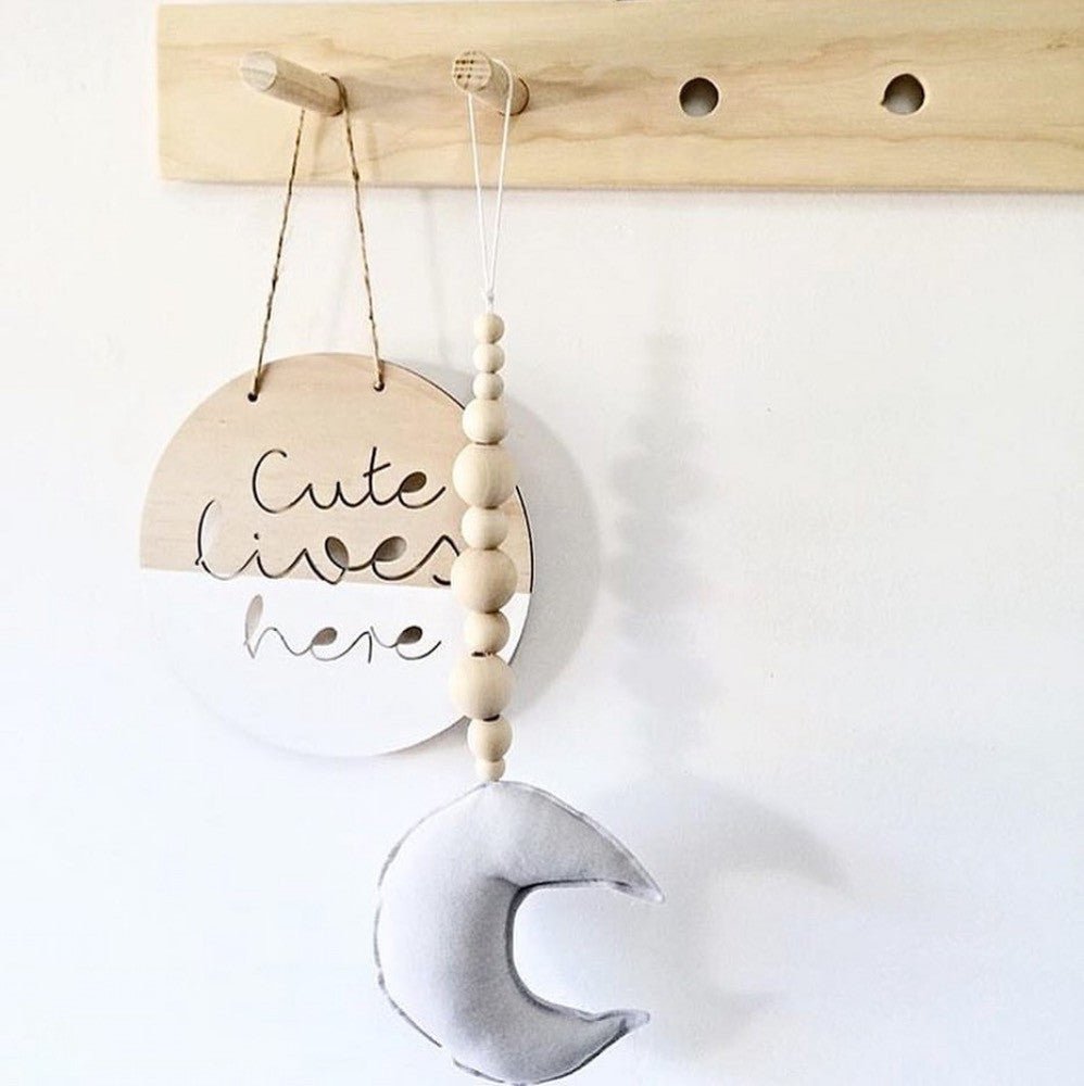 Cute Lives Here Wall Plaque - ShartrueseNursery Decor