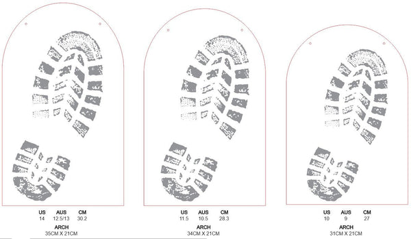 Daddy's Boots DIY Footprint Plaque - Shartruese