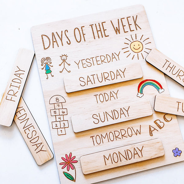 Days of the Week Plaque - ShartrueseHome Decor